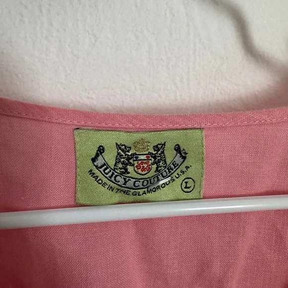 Juicy Couture Pink Linen Long sleeve L - Picture 2 of 4